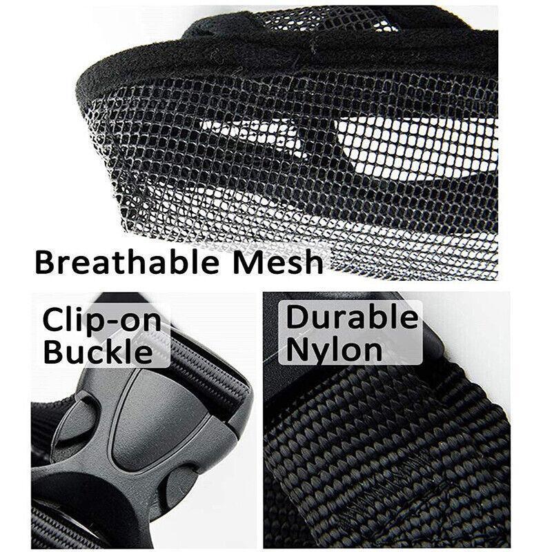 Adjustable XXS Size Pet Dog Mask Mouth Muzzle Anti Barking Bite Stop Chewing Mask - Grey