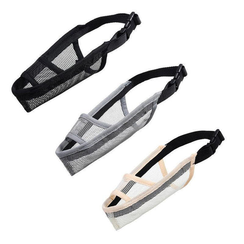 Adjustable XS Size Pet Dog Mask Mouth Muzzle Anti Barking Bite Stop Chewing Mask - Grey