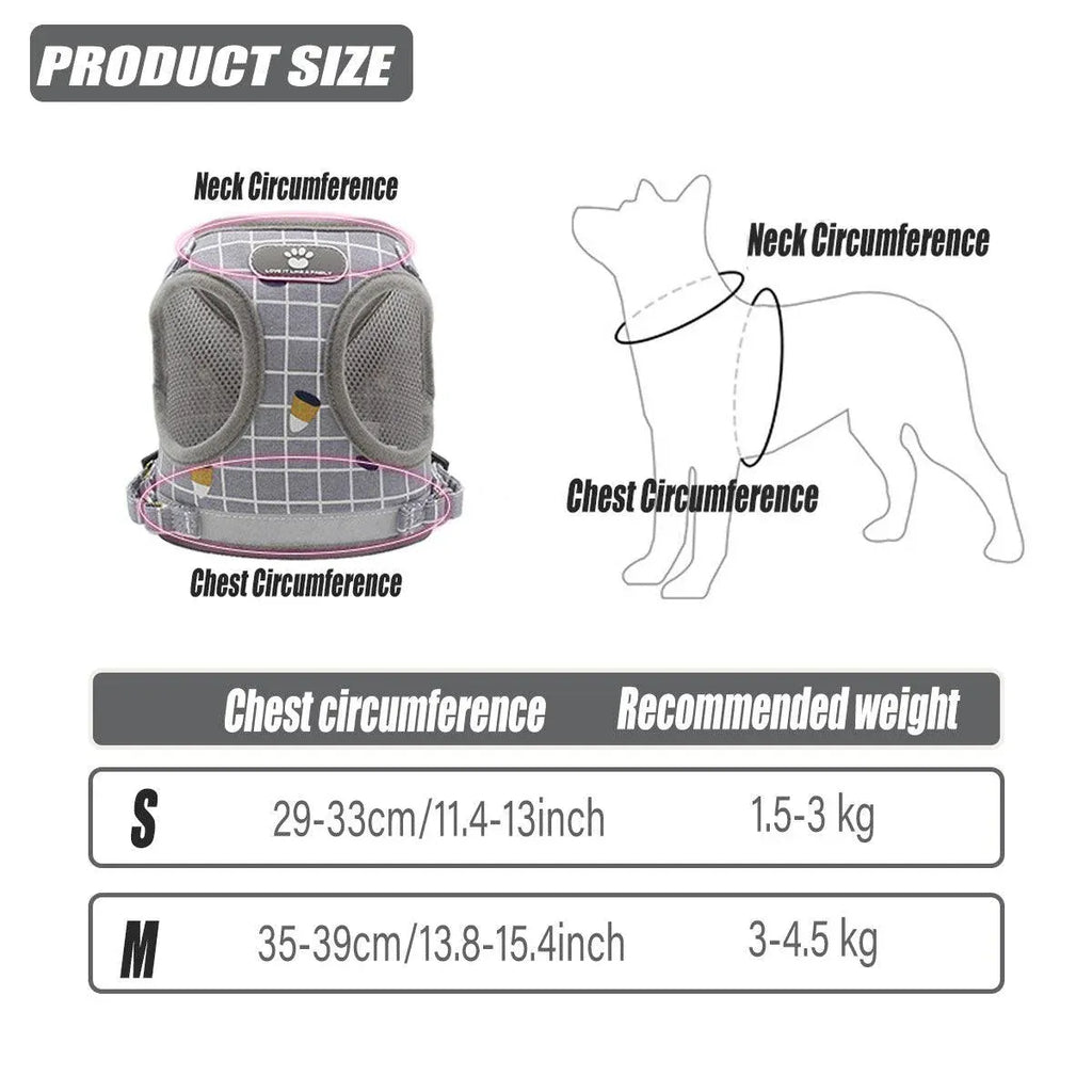 Pink Kitten Dog Cat Walking Harness Lead Leash Collar Pet Vest Mesh Adjustable - M