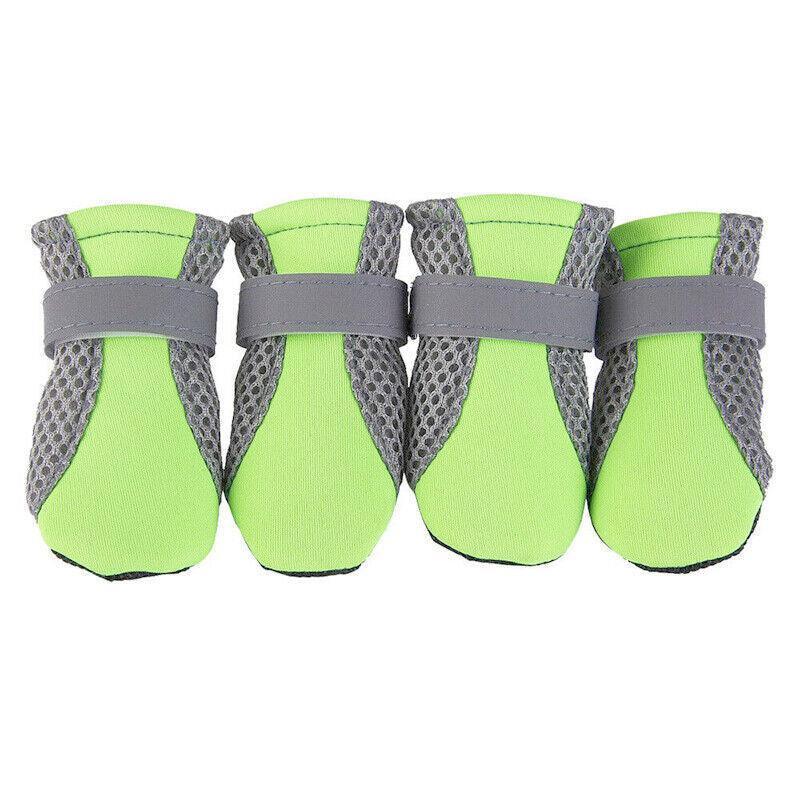 4Pcs XL Size Anti Slip Waterproof Protective Dog Shoes Rain Boots Pet Socks Booties - Black