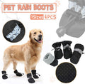 Set Anti Slip Waterproof Protective Dog Shoes Rain Boots Pet Socks Booties 4Pcs - L