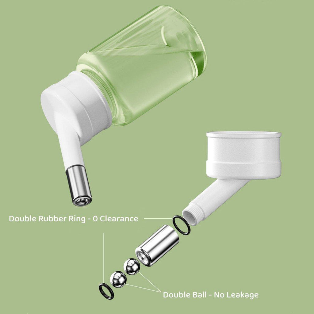 Pet Water Bottle for Hamster Guinea Pig Rabbit Vacuum Drinking Feeder Kettle - 80ml-Green
