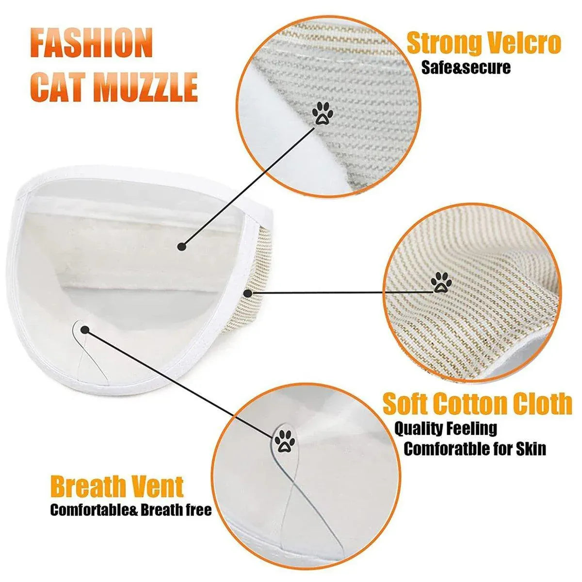 Breathable Pet Headgear Clear Cat Dog Mask Anti Bite Scratch Protective Gear - M