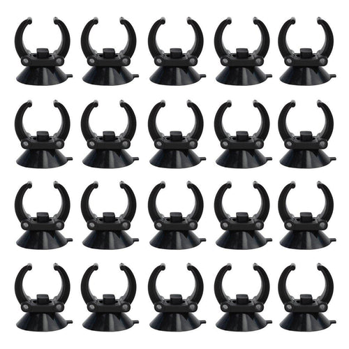 20PCS Black Suction Mount Clips for Aquarium Equipment