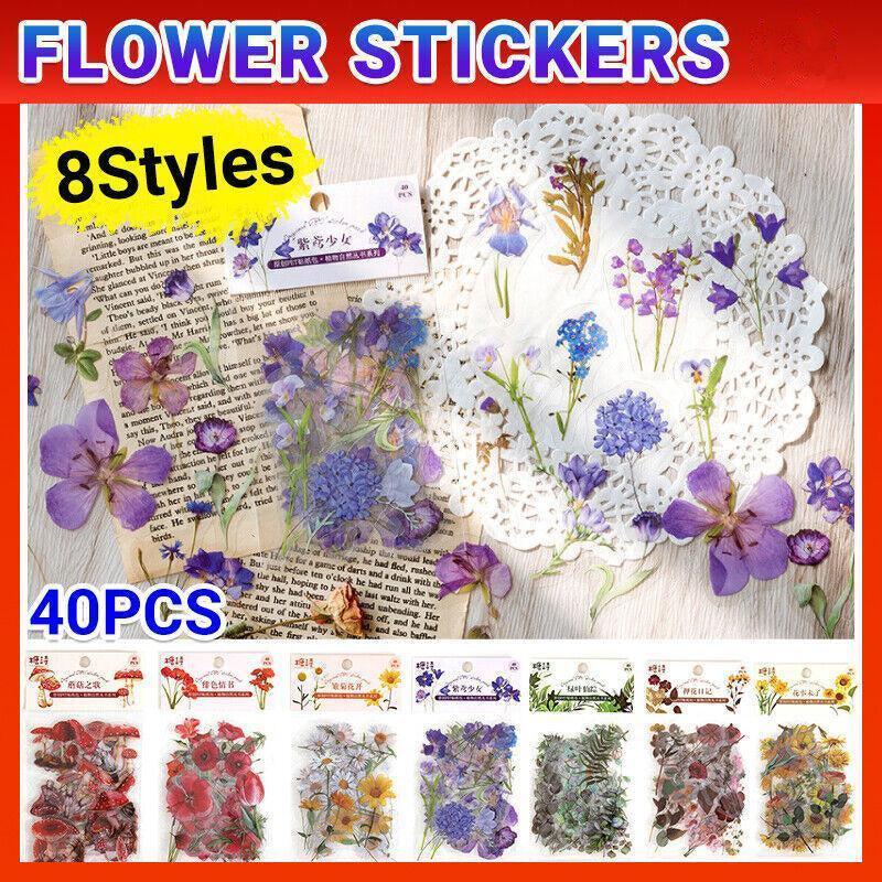 Scrapbooking Flower Stickers Pet Transparent Sticker - B