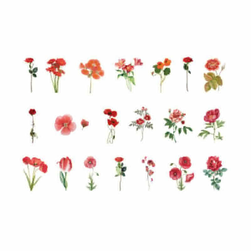 Scrapbooking Flower Stickers Pet Transparent Sticker - H