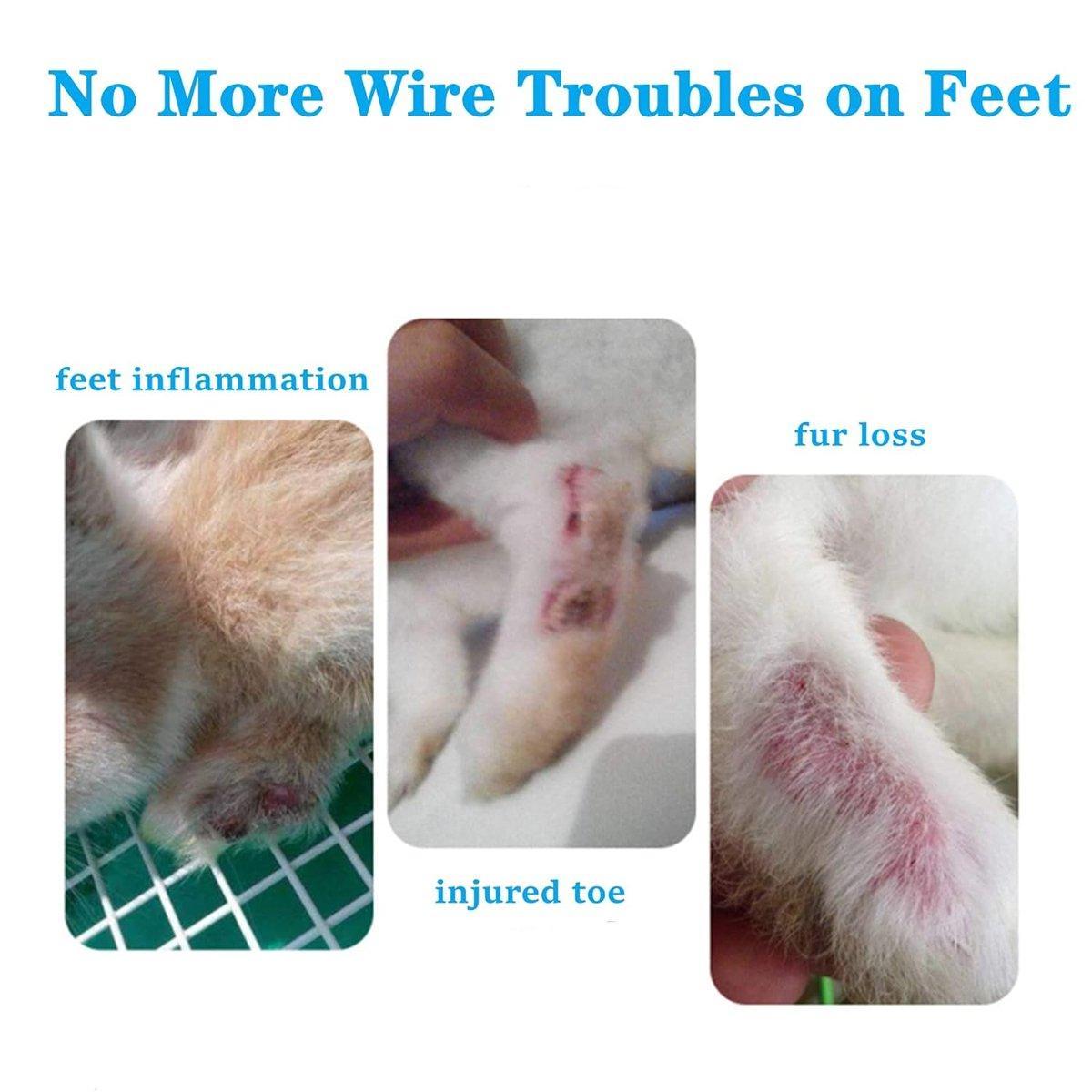 2pcs Rabbit Foot Mat Large Plastic Cage Mat for Guinea Pig Pet Cage Accessories - Blue