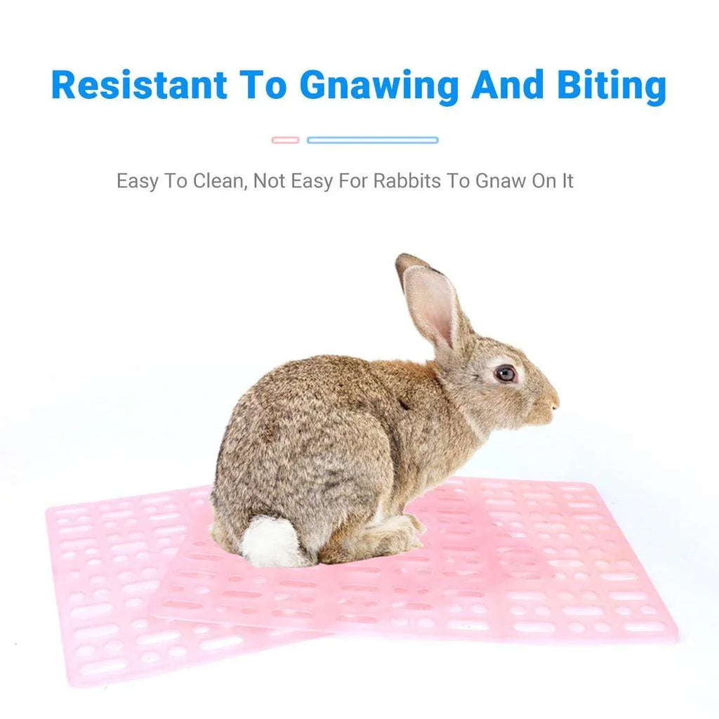 2pcs Rabbit Foot Mat Large Plastic Cage Mat for Guinea Pig Pet Cage Accessories - White