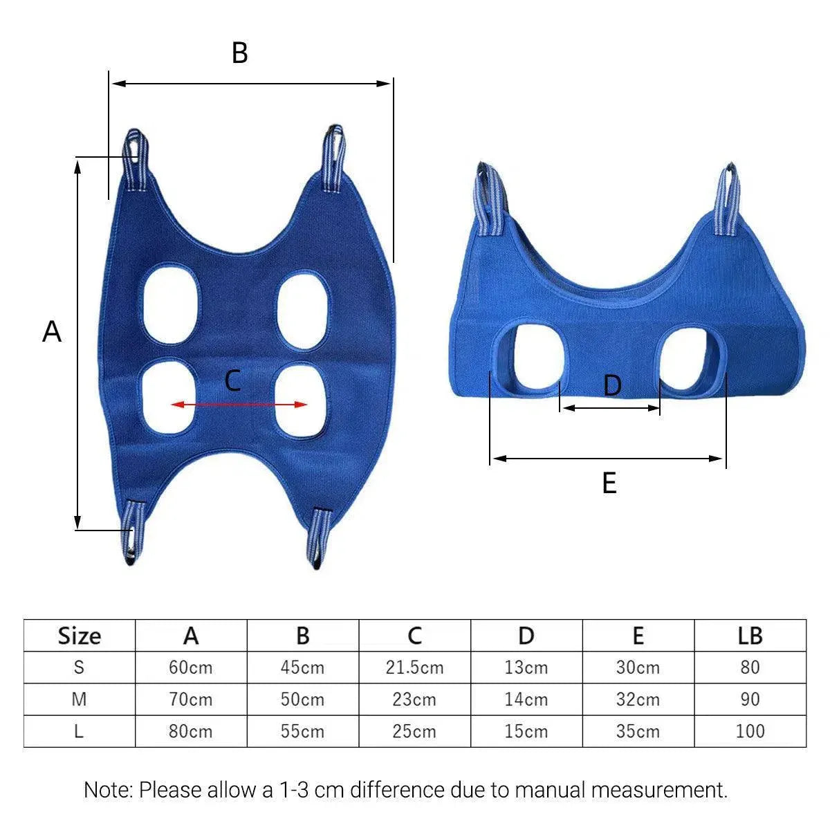S Size Hammock Helper Pet Dog Cat Grooming Restraint Bags for Bathing Trimming Nail - Black