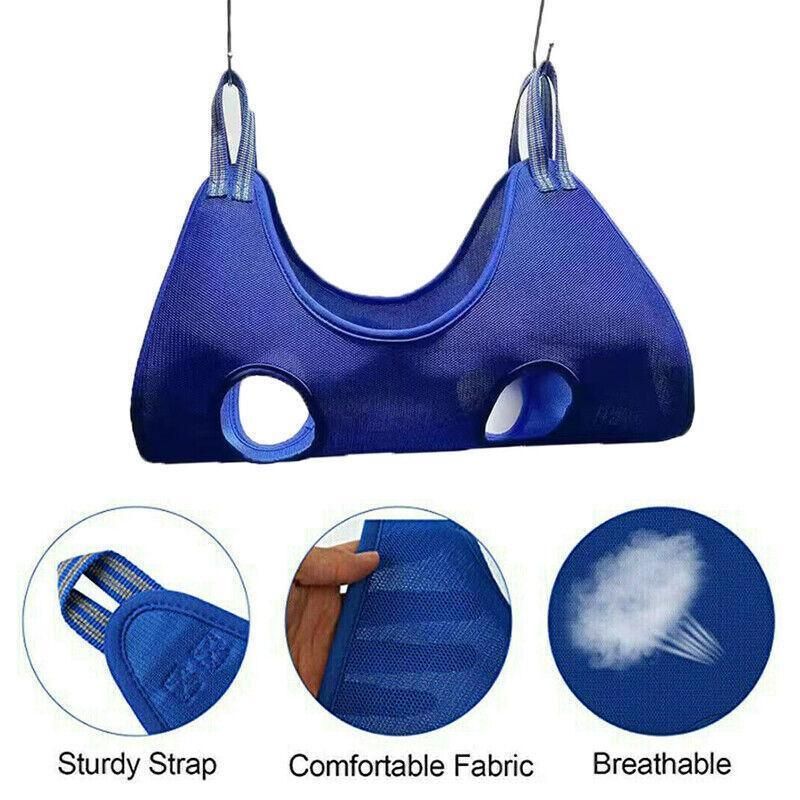 S Size Hammock Helper Pet Dog Cat Grooming Restraint Bags for Bathing Trimming Nail - Black