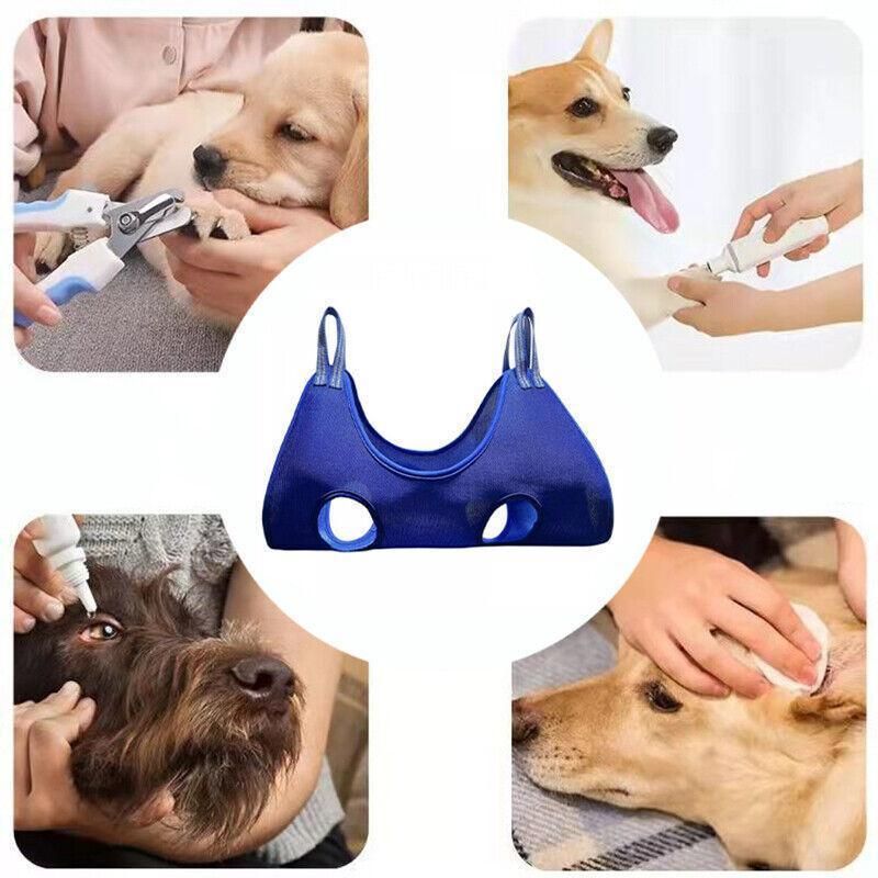 S Size Hammock Helper Pet Dog Cat Grooming Restraint Bags for Bathing Trimming Nail - Black