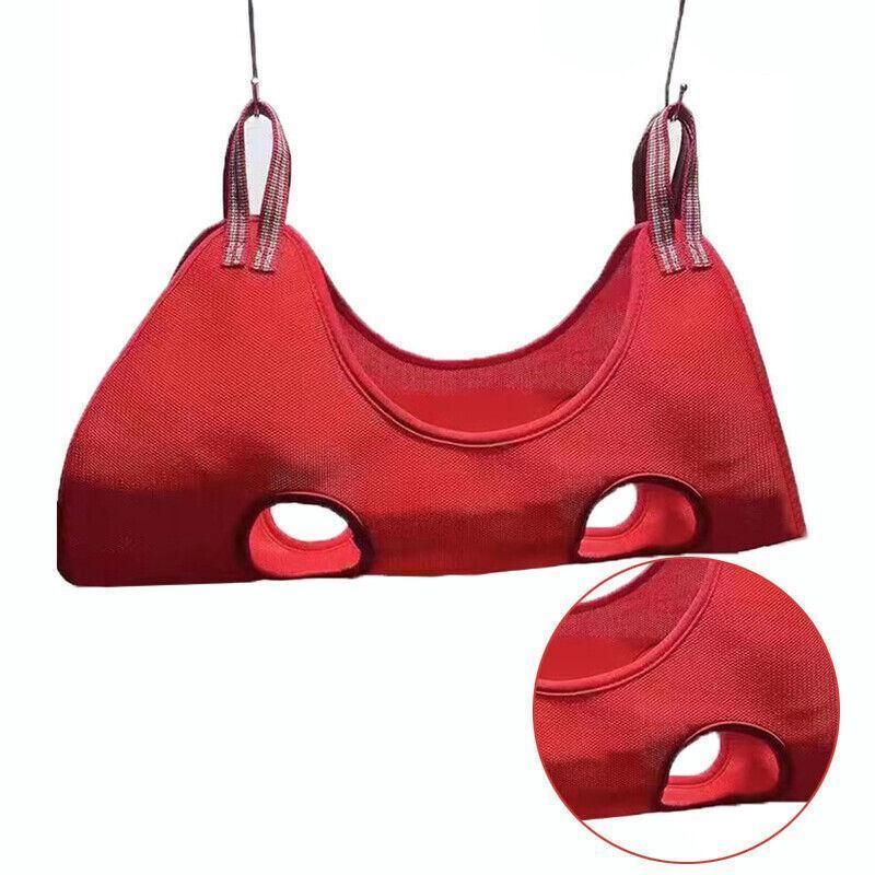 S Size Hammock Helper Pet Dog Cat Grooming Restraint Bags for Bathing Trimming Nail - Red