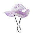 Adjustable Pet Hat with Cute Leaky Ears Sunscreen Fisherman Hat Four Seasons Use - Purple-M