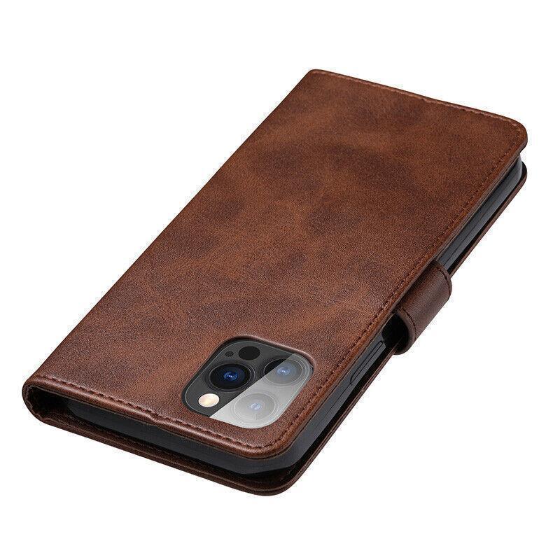 Brown Wallet Leather Flip Case Cover For iPhone 7 8 6 6S Plus X 11 12 13 Pro XS Max XR - iPhone 6/6S