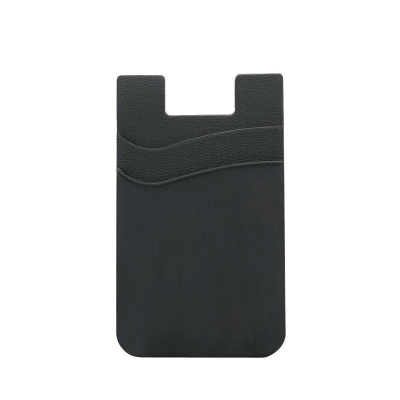 Silicone Phone Card Holder Double Layer Adhesive Wallet with 3M Backing - Pink
