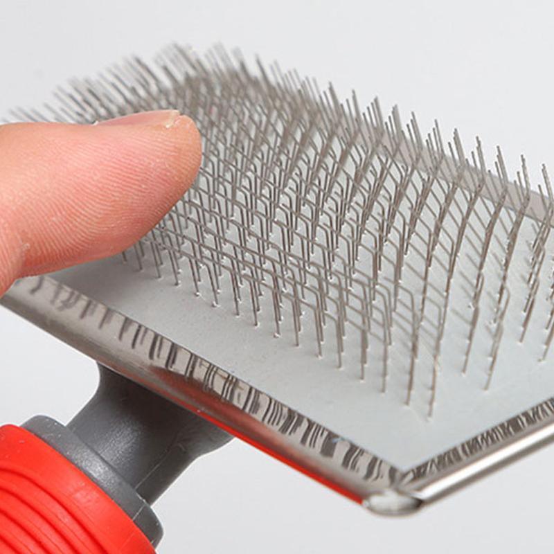 L Size Hair Shedding Grooming Trimmer Comb Brush Slicker Undercoat Rake Pet Dog Cat - Blue