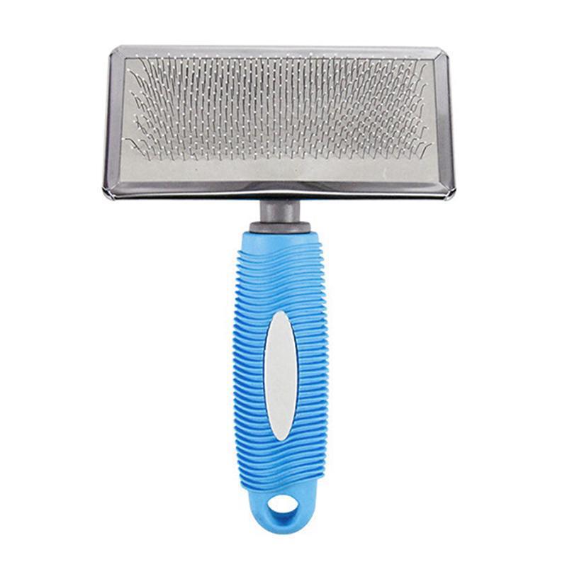 L Size Hair Shedding Grooming Trimmer Comb Brush Slicker Undercoat Rake Pet Dog Cat - Pink