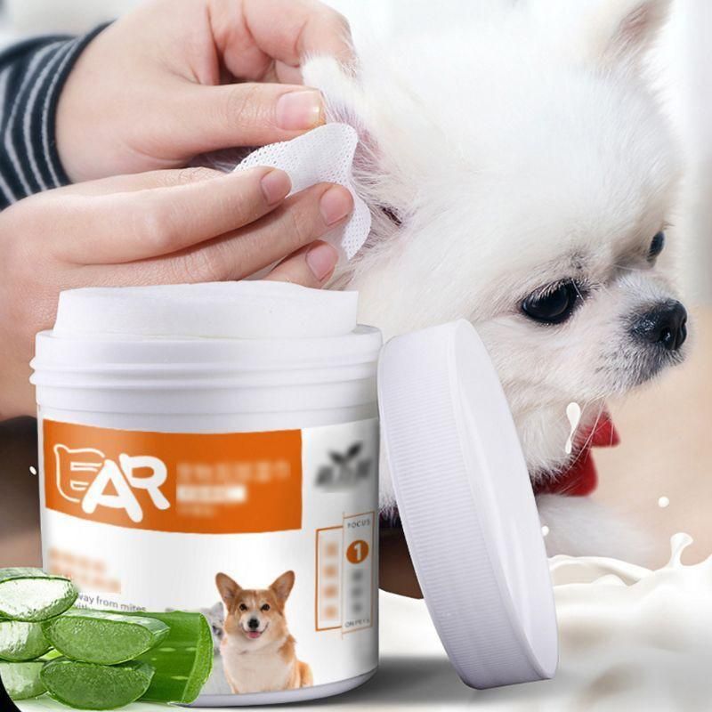 130pcs Wipes Wet Pet Eye/Ear Dog Cat Tear Stain Remover Cleaning Paper Wipes - Ear Wipes