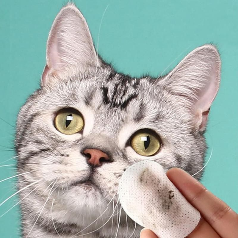 130pcs Wipes Wet Pet Eye/Ear Dog Cat Tear Stain Remover Cleaning Paper Wipes - Ear Wipes
