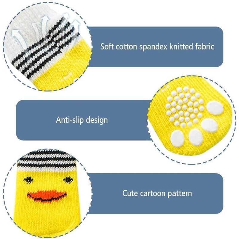 Dog Socks Non-Slip Grip Slip Anti-Slip - Puppy Cat Pet Shoes Slippers M Size - Yellow Kumamoto