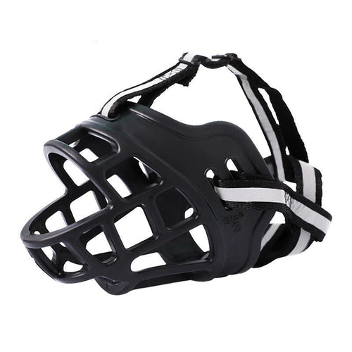 6 Sizes Adjustable Pet Dog No Bite Silicone Basket Muzzle Cage Mouth Mesh Cover - 2#