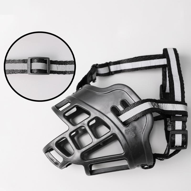 6 Sizes Adjustable Pet Dog No Bite Silicone Basket Muzzle Cage Mouth Mesh Cover - 2#