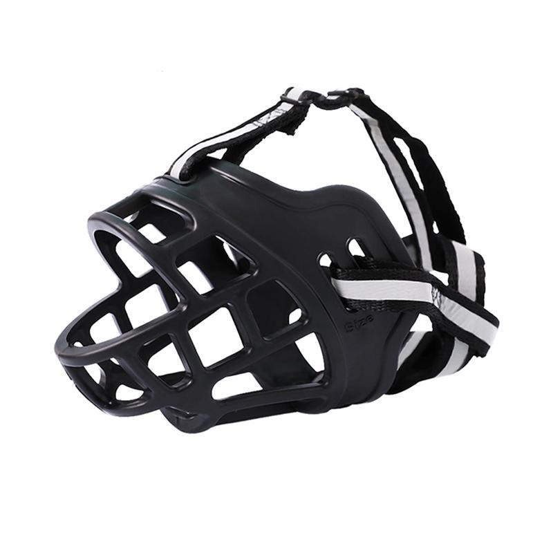 6 Sizes Adjustable Pet Dog No Bite Silicone Basket Muzzle Cage Mouth Mesh Cover - 4#