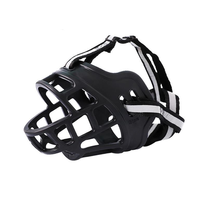 6 Sizes Adjustable Pet Dog No Bite Silicone Basket Muzzle Cage Mouth Mesh Cover - 6#
