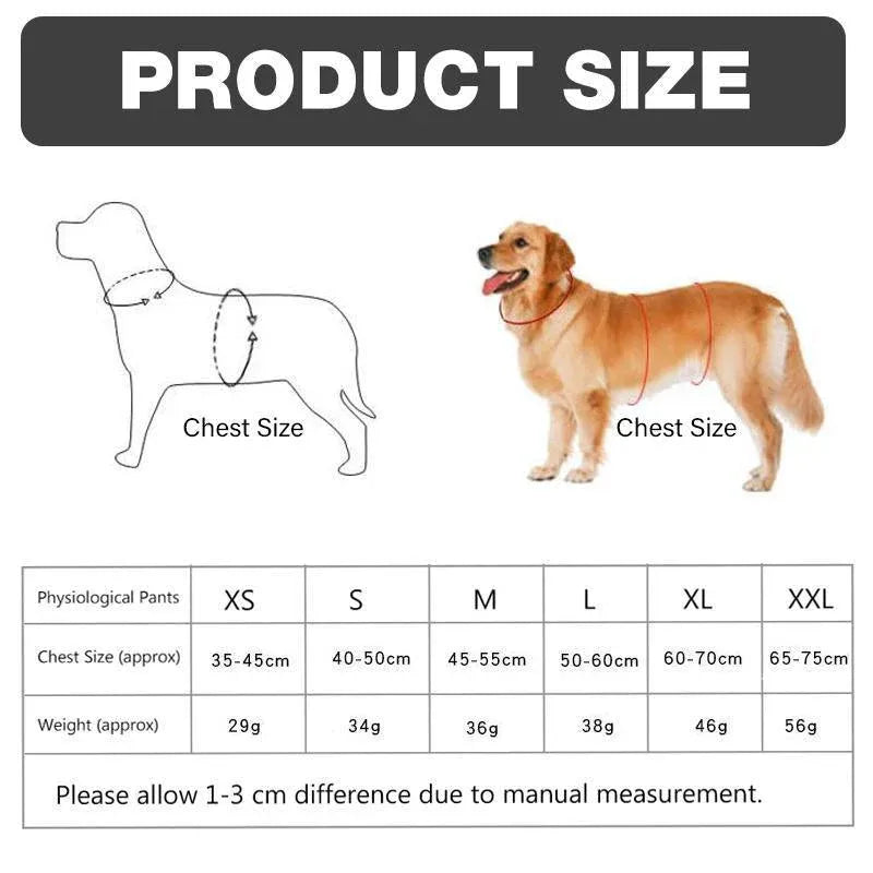 Washable Female Pet Dog Cat Nappy Diaper Physiological Pants Panties Underwear Red - M