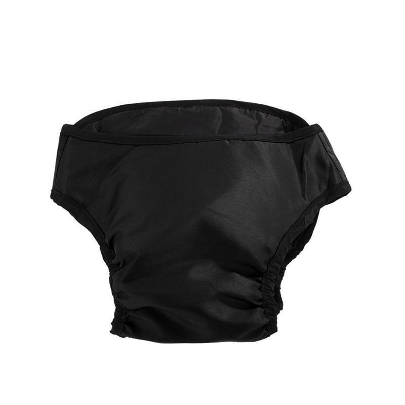 Washable Female Pet Dog Cat Nappy Diaper Physiological Pants Panties Underwear Black - M