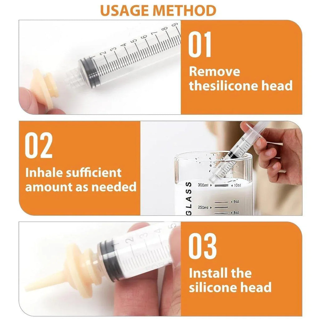 Kitten Puppy Pet Feeding Syringe Feeder Cat Dog Nursing Bottle with Pacifier - M-4PCS