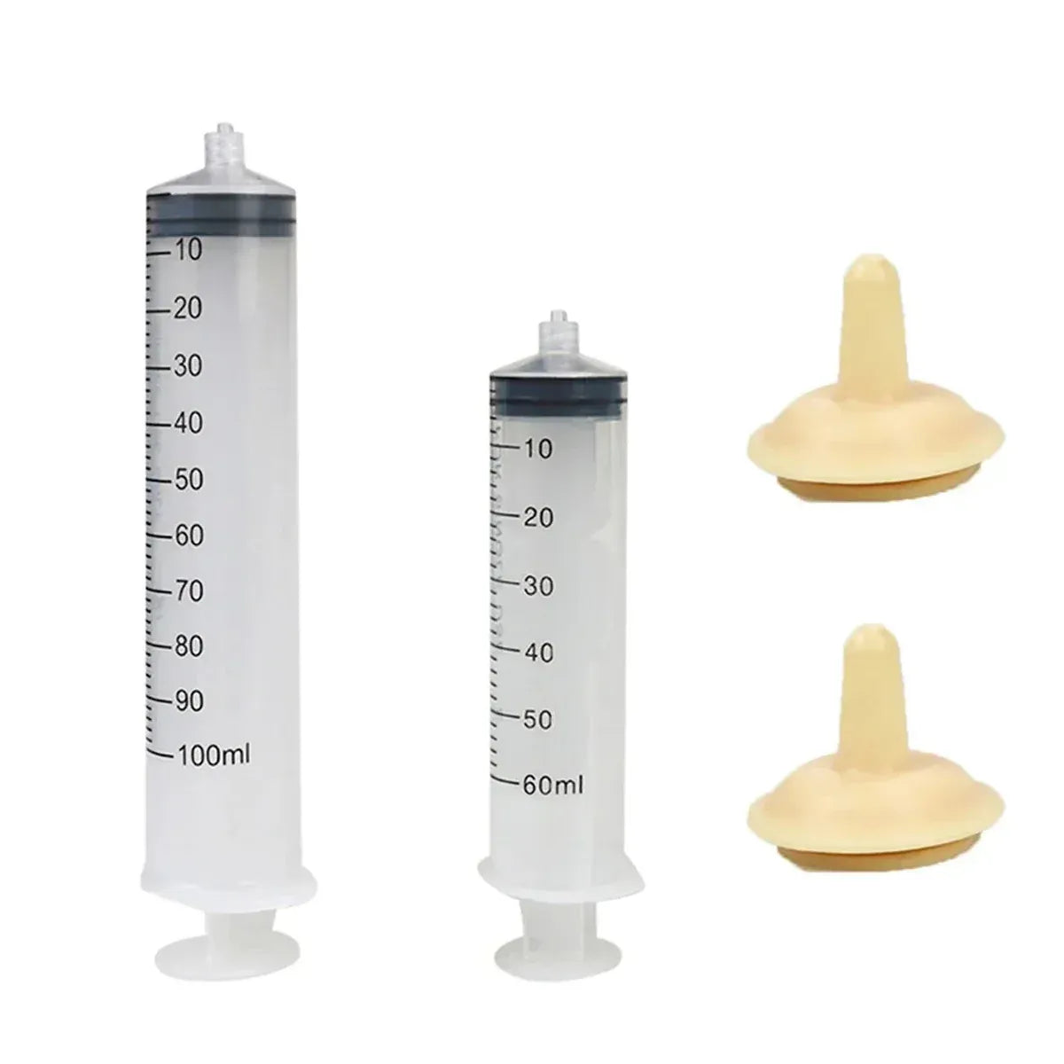 Kitten Puppy Pet Feeding Syringe Feeder Cat Dog Nursing Bottle with Pacifier - S-5PCS
