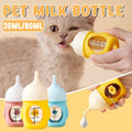 Silicone Pet Milk Feeding Bottle with Scale for Small Puppies and Kittens 20ml 80ml - 20ml-Blue