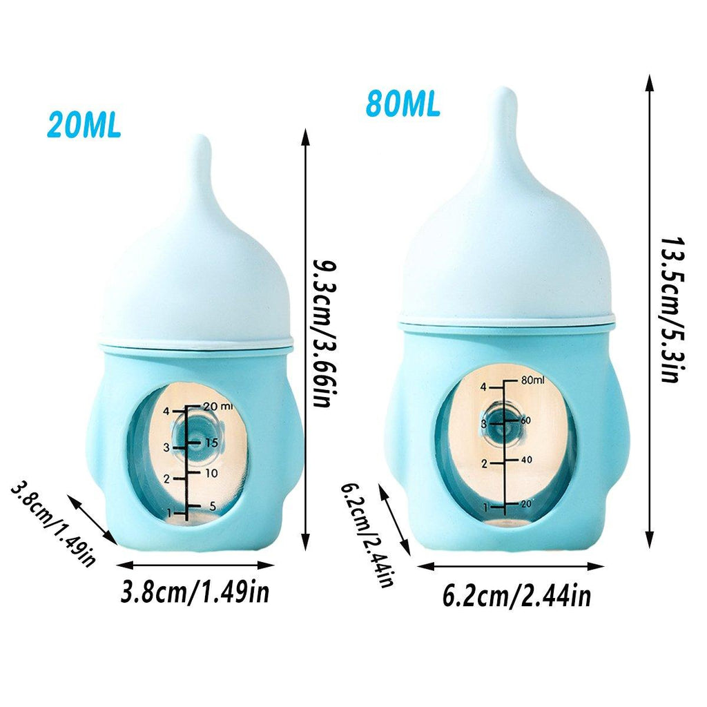Silicone Pet Milk Feeding Bottle with Scale for Small Puppies and Kittens 20ml 80ml - 20ml-Pink