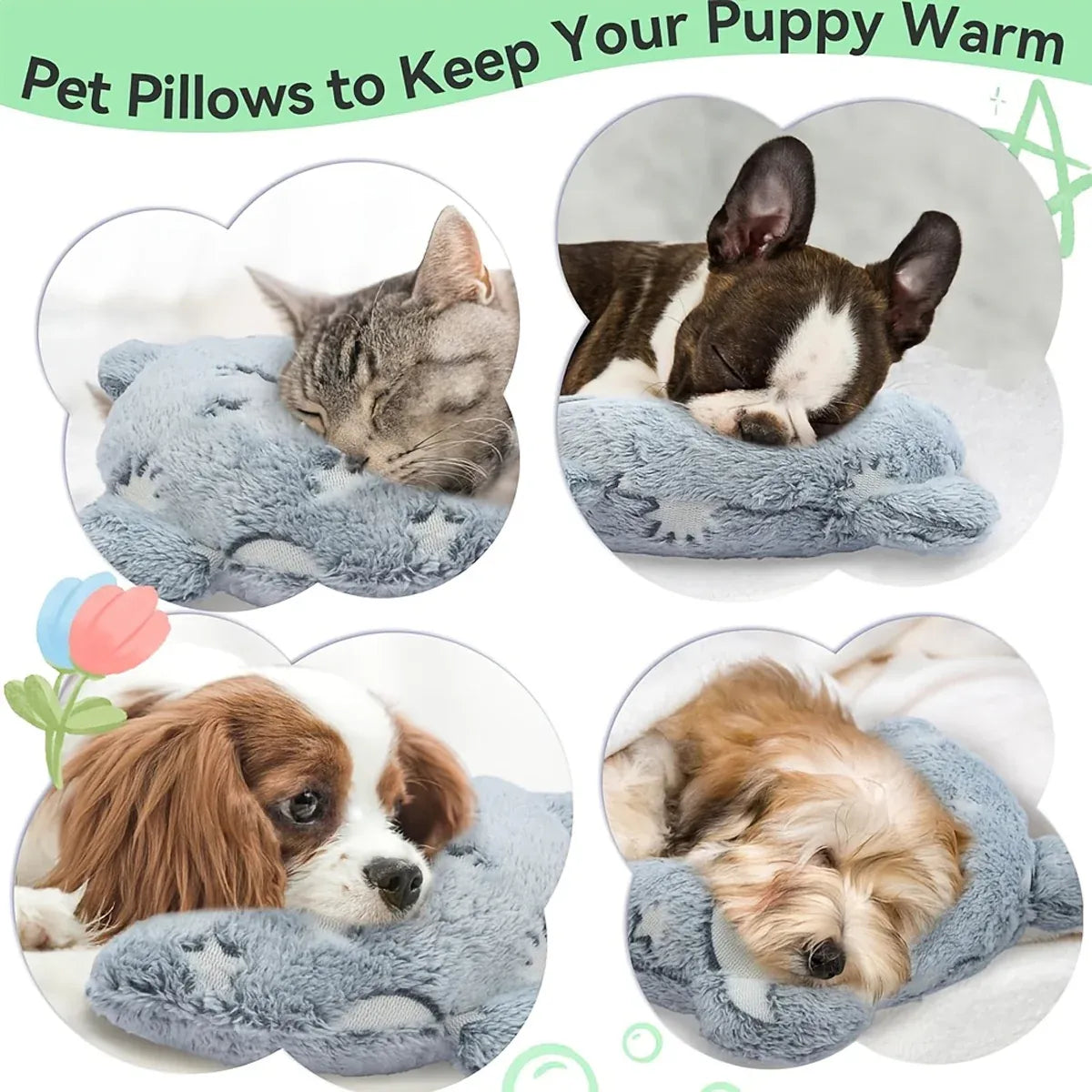Cervical Vertebrae Protection Pet Pillow U-shaped Dog Backrest Cushion For Sleep - M