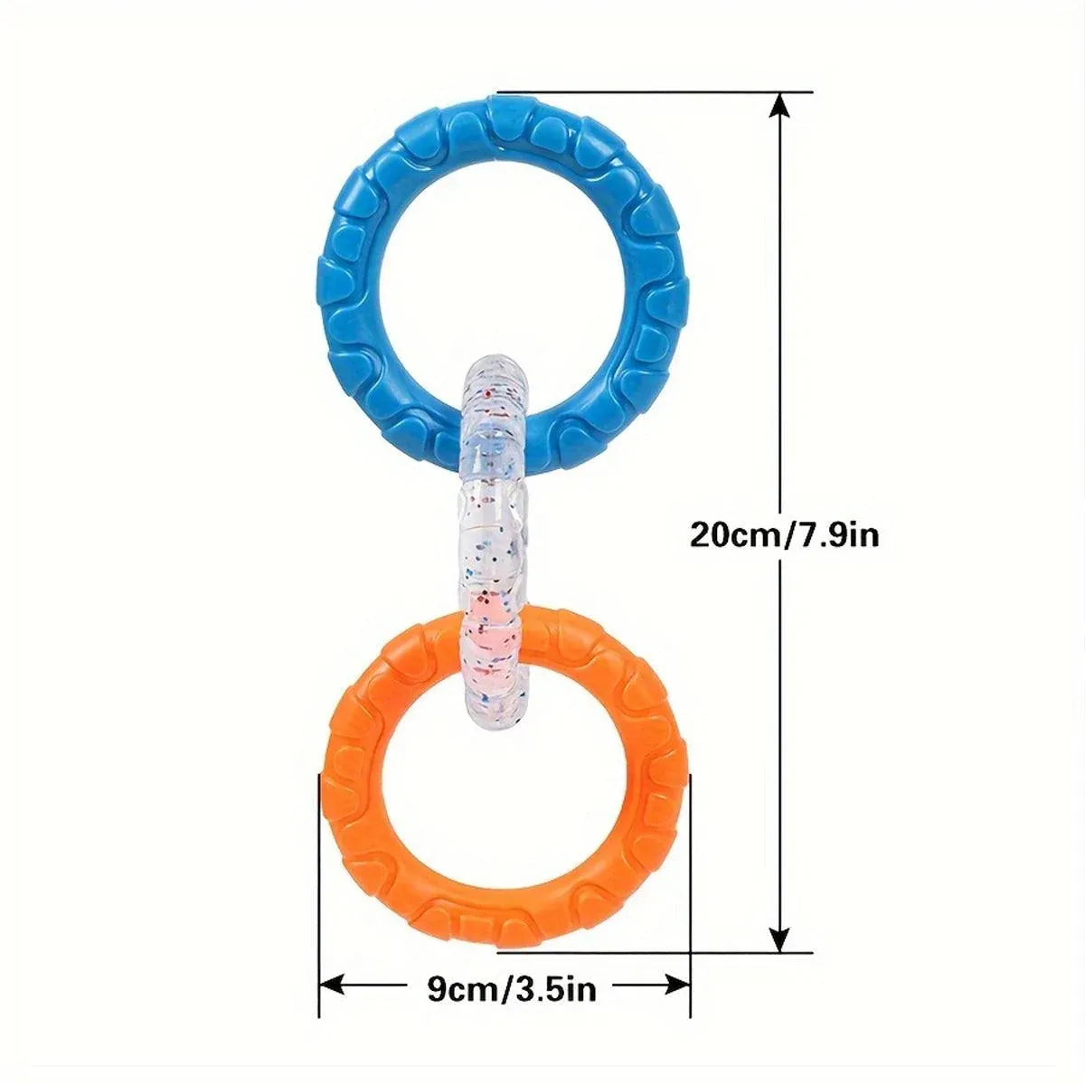 Interactive Dog Toys TRP Rubber Ring Teething Pet Rally Ring Chew Play Fetch - Green-Purple
