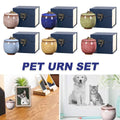 Small Pet Urn for Ashes Memorial Keepsake Urns for Dog Cat Cremation Remains - Green