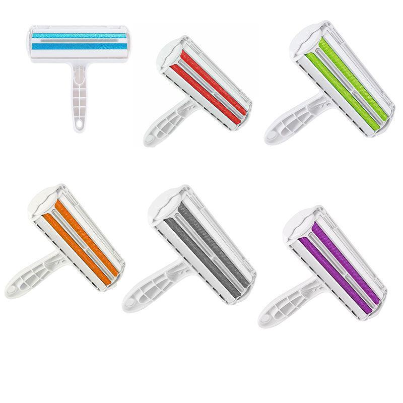 Pet Hair Remover Brush Dog Cat Fur Cleaning Roller Reusable Self Cleaning Tool - Orange