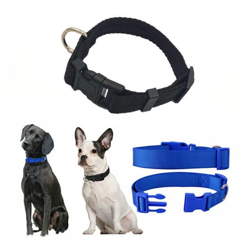 L Size Dog Puppy Pet Collar Adjustable Nylon Toy Large Pink Blue Red Black - Red