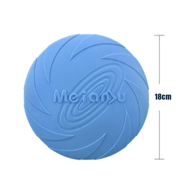 Frisbee Toy for Dogs Outdoor Fetch Training Soft Rubber Pet Flying Disc 18cm - Green