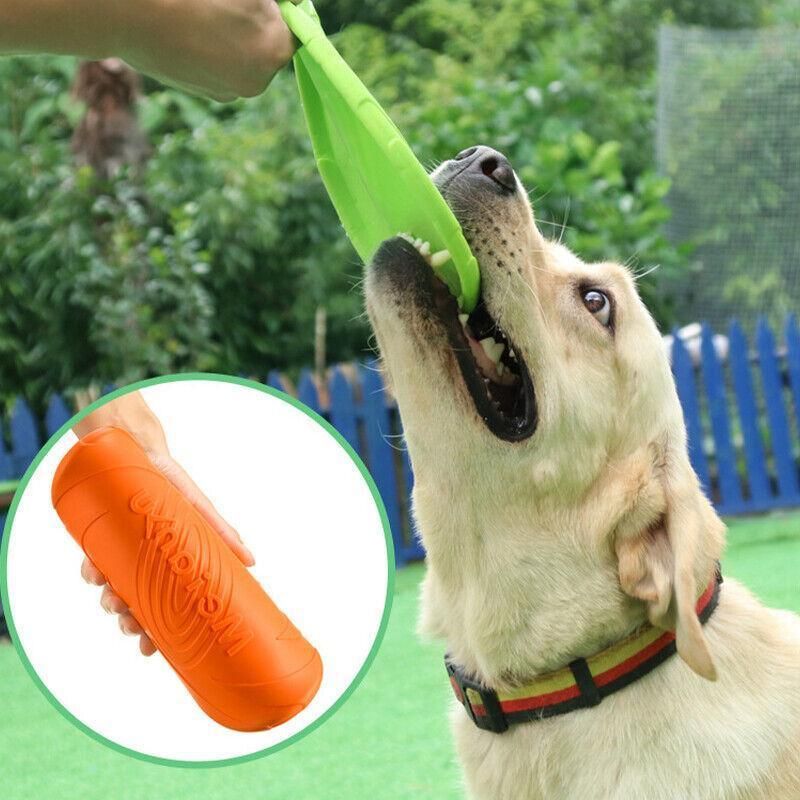 Frisbee Toy for Dogs Outdoor Fetch Training Soft Rubber Pet Flying Disc 18cm - Purple