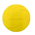 Frisbee Toy for Dogs Outdoor Fetch Training Soft Rubber Pet Flying Disc 18cm - Yellow
