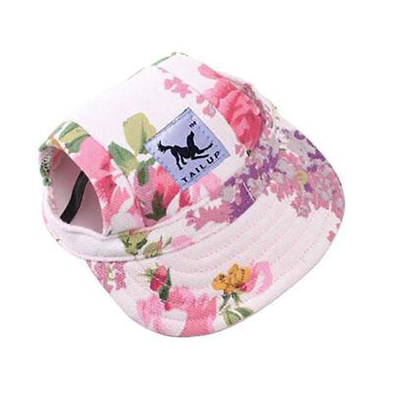 Dog Baseball Cap Outdoor Pet Sun Hat Summer Canvas Visor Puppy M Size - Denim Blue