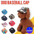 Dog Baseball Cap Outdoor Pet Sun Hat Summer Canvas Visor Puppy S Size - Red