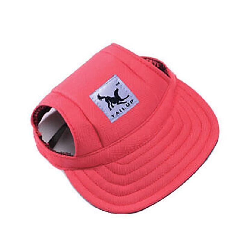 Dog Baseball Cap Outdoor Pet Sun Hat Summer Canvas Visor Puppy M Size - Stripe