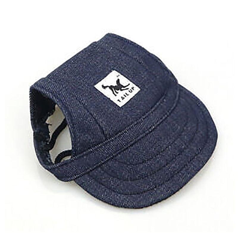 Dog Baseball Cap Outdoor Pet Sun Hat Summer Canvas Visor Puppy M Size - Stripe