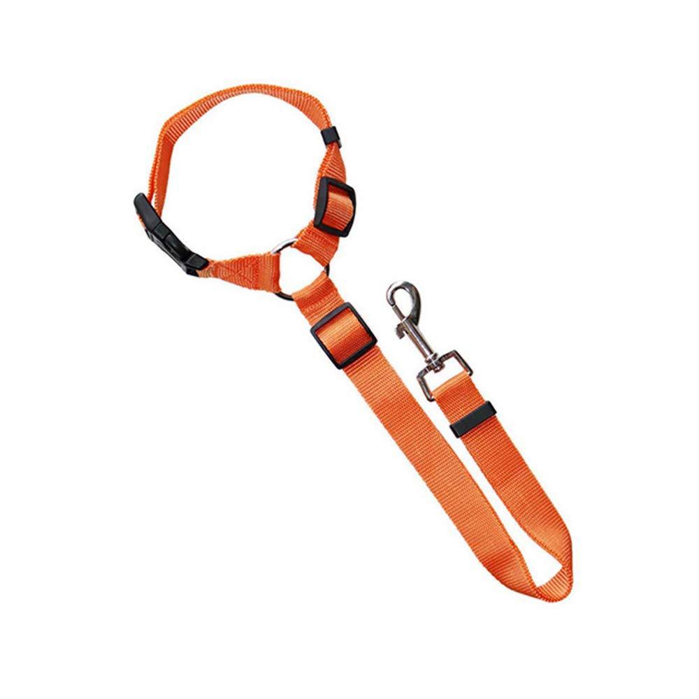 Adjustable Pet Dog Car Clip Lead Harness Strap for Vehicle Travel Restraint Use - Yellow