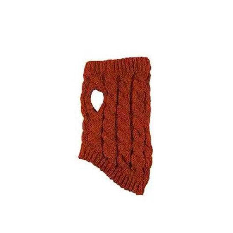 Puppy Dog Jumper Winter Warm Knitted Sweater Pet Clothes Small Dogs Coat Thermal L Size - Black