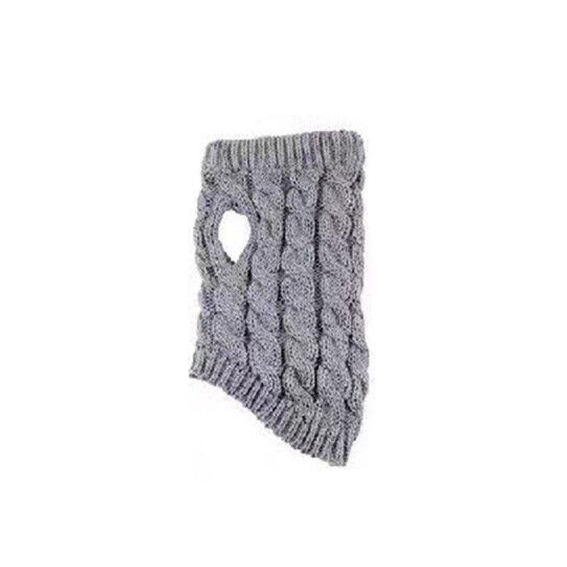 Puppy Dog Jumper Winter Warm Knitted Sweater Pet Clothes Small Dogs Coat Thermal M Size - Black