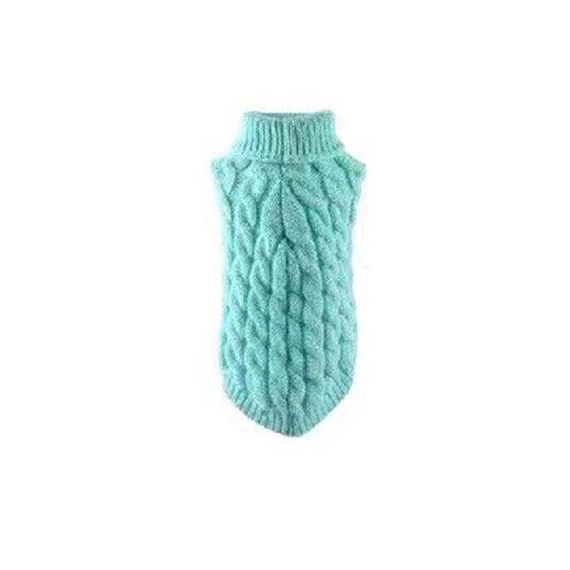 Puppy Dog Jumper Winter Warm Knitted Sweater Pet Clothes Small Dogs Coat Thermal M Size - Black